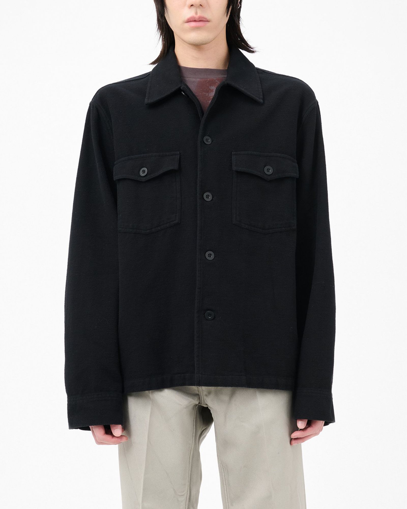 OUR LEGACY - EVENING COACH JACKET Black Brushed Cotton | River