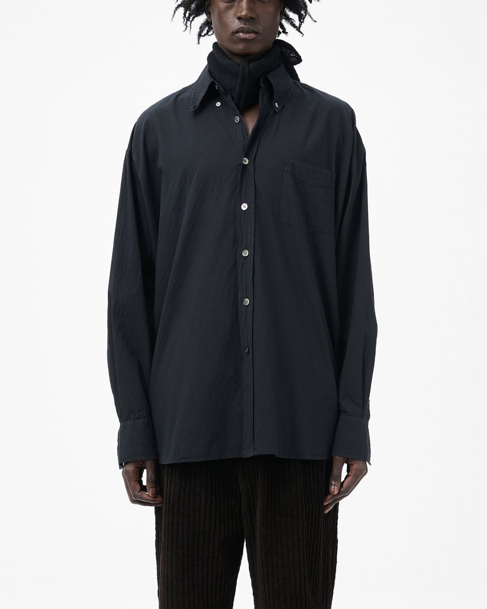 OUR LEGACY - 【Last1 Size44】 BORROWED BD SHIRT Black Voile | River