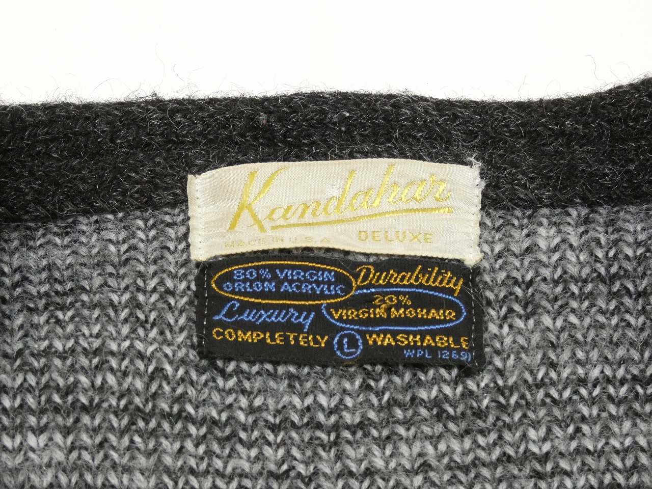 60s Kandahar DELUXE PANEL DESIGN MOHAIR CARDIGAN - RICUR