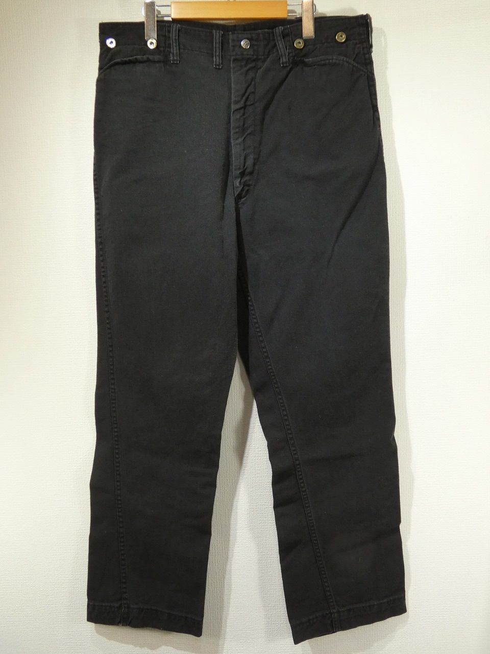 60s 70s Lee FRISKO JEENS BLACK WORK PANTS MADE IN USA - RICUR