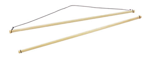 国産檜(ひのき)ロングタペストリー棒 | 展示用品 | 梨園染 戸田屋商店