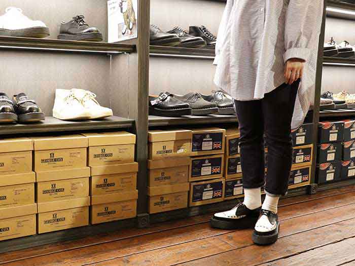 ジョージコックス5289ブラックレザー×ホワイトレザー ブラック