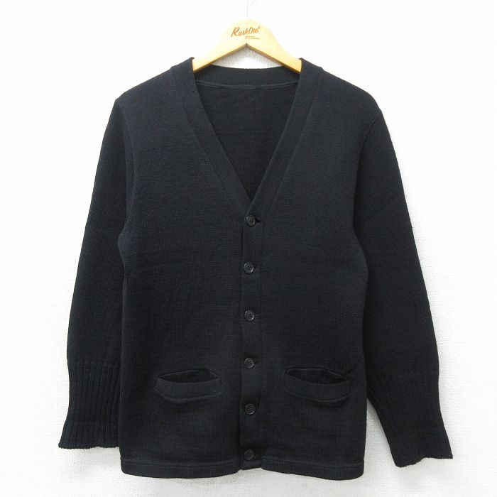 古着通販 S☆古着 長袖 ビンテージ レタード ニット カーディガン