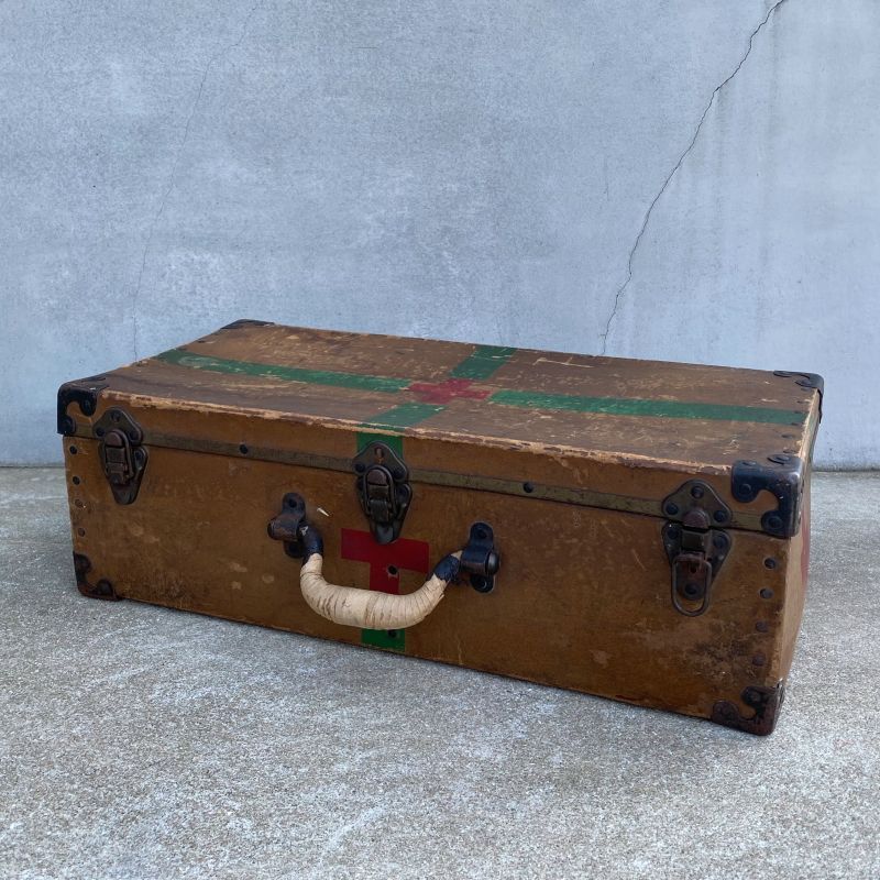 VINTAGE TRUNK SUITCASE RED CROSS ヴィンテージ トランク スーツ
