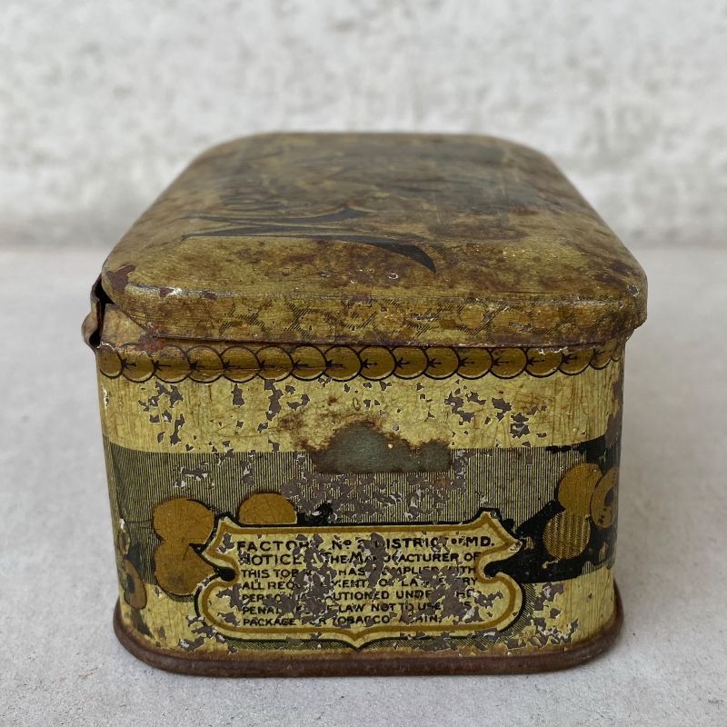 VINTAGE ANTIQUE MARYLAND CLUB TOBACCO TIN CAN ヴィンテージ