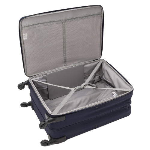 3-5泊] 無印 ソフトキャリーケース 63L ネイビー 4輪 MUJI /スーツ