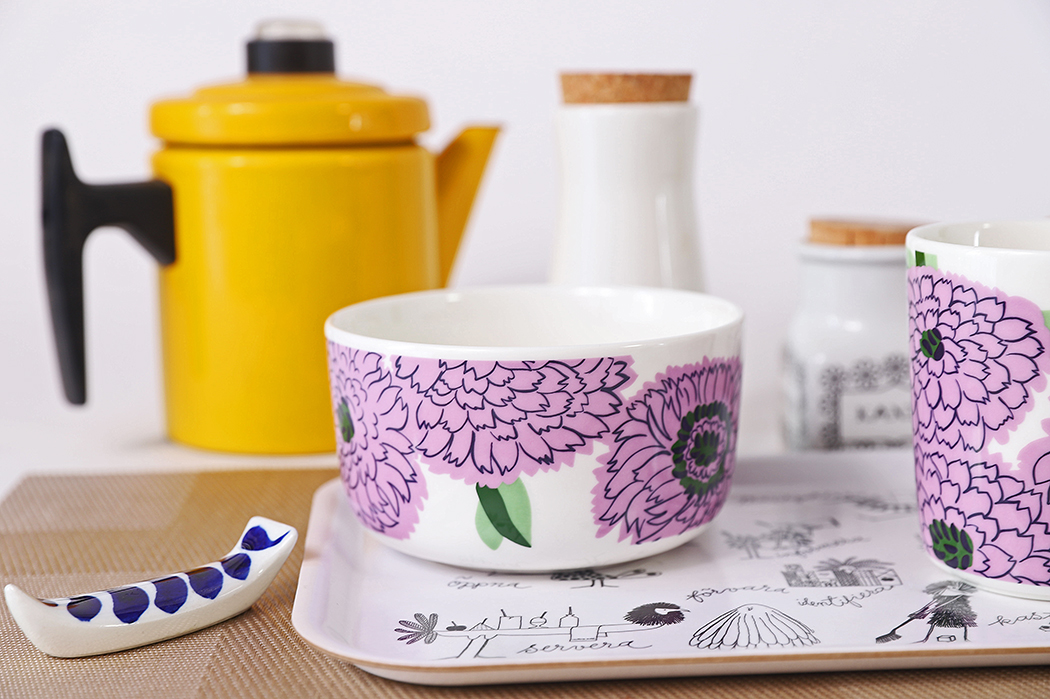 マリメッコ ボウル：500ml プリマヴェーラ／ライラック｜北欧モダン