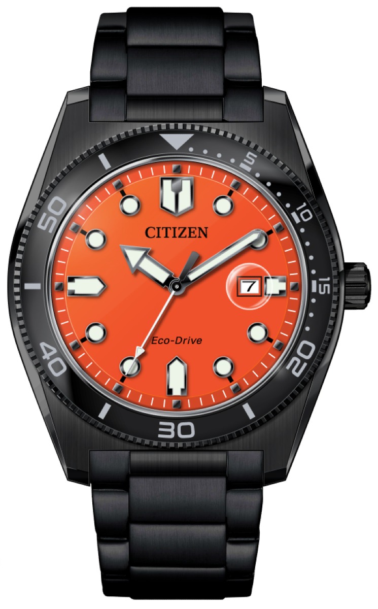 Citizen Marine Eco-Drive 3 Hands Black PVD AW1765-88X