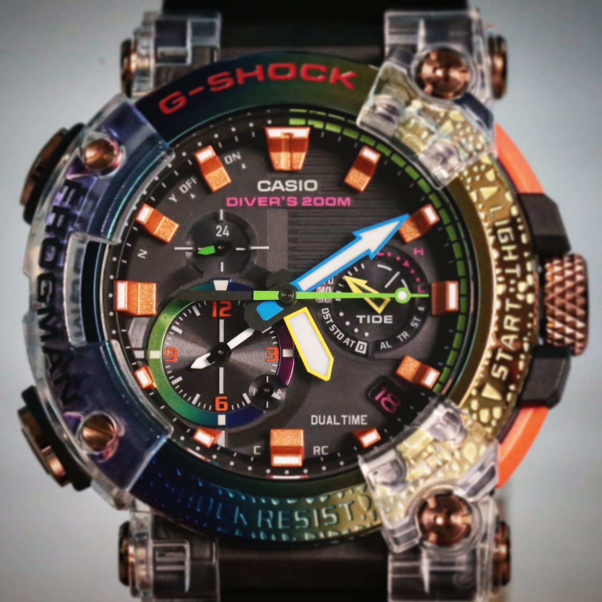 Casio G-Shock GWFA1000BRT-1A Analog Frogman Solar Diver Rainbow