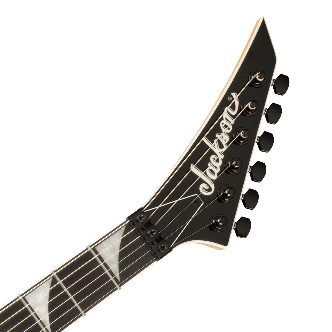 Jackson V型エレキギター ブラック リバースヘッド Jackson V型エレキ