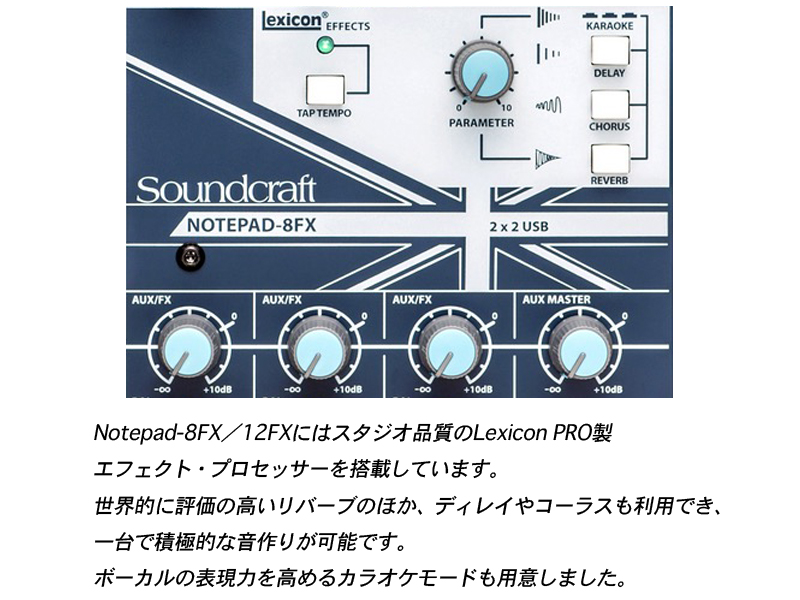 SOUND CRAFT サウンドクラフト Notepad 12FX ◇ 12ch小型ミキサー