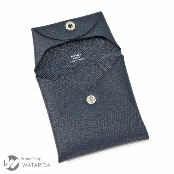 エルメス コインケース バスティア C刻印 ヴォーエプソン ブルー