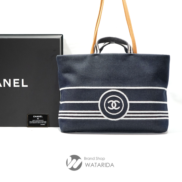 シャネル バッグ ココマーク マリン デニム トートバッグ A92240