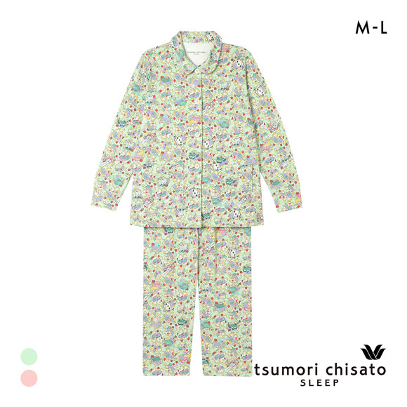 ワコール ツモリチサト 不思議の国 シャツパジャマ 長袖 上下セット