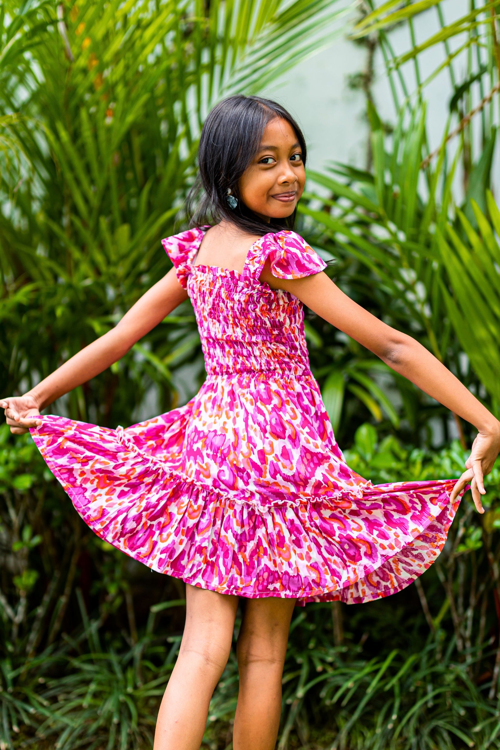 Girl's Matilda Dress / Magenta – walker&wade
