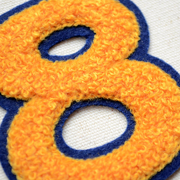 シニールワッペン 8(オレンジ/ネイビー) | ワッペン・アップリケ