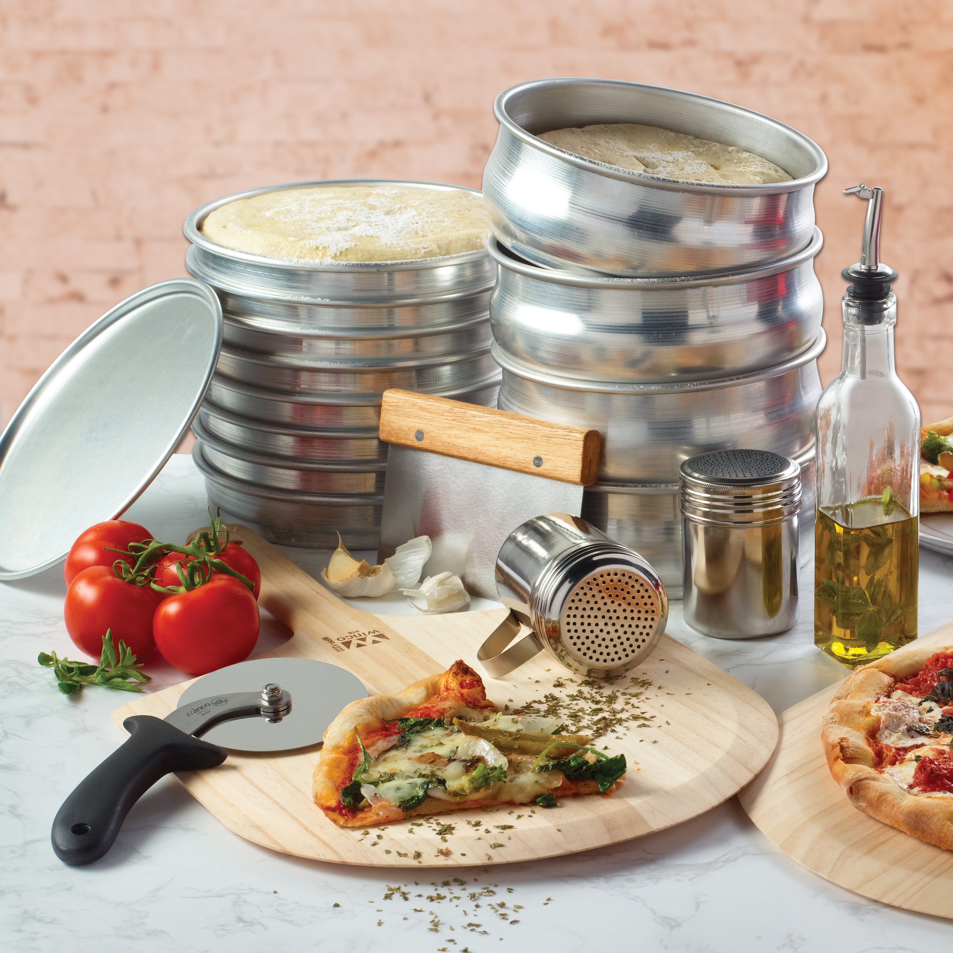 ALDP-48 - Stackable Dough Pan, Aluminum - 48 oz – Winco