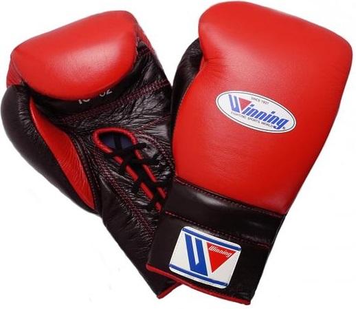 Winning Lace-up Boxing Gloves - Red · Black – WJapan Boxing