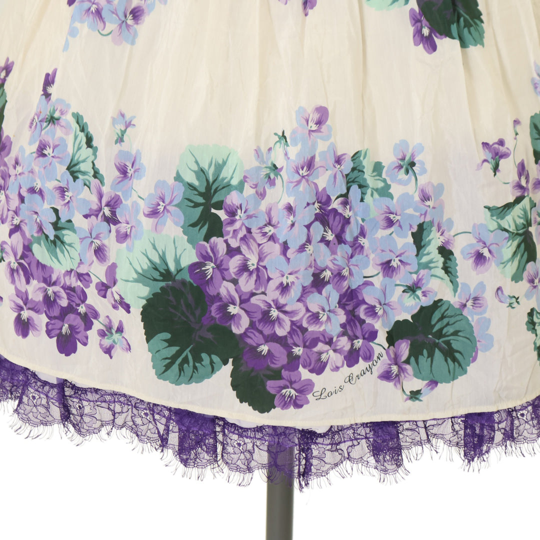 USED】【Lois CRAYON/Mサイズ】紫陽花スミレプリントノースリーブ