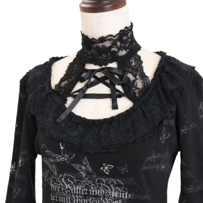 USED】Blood チョーカーデザインカットソー | h.NAOTO Wunderwelt