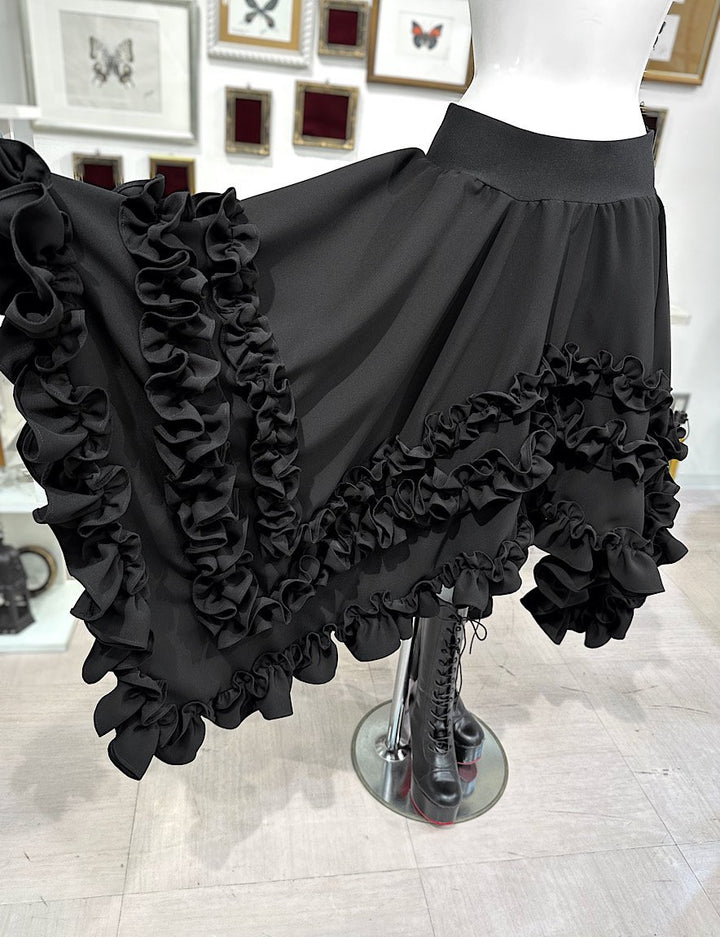 hmアシンメトリースカート(shell/黒) | Na+H | ロリータ ゴスロリ