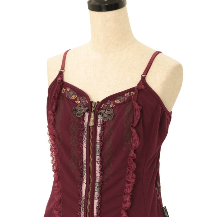 USED】ONESTE チャイナ風ジップアップキャミソール | Ozz On