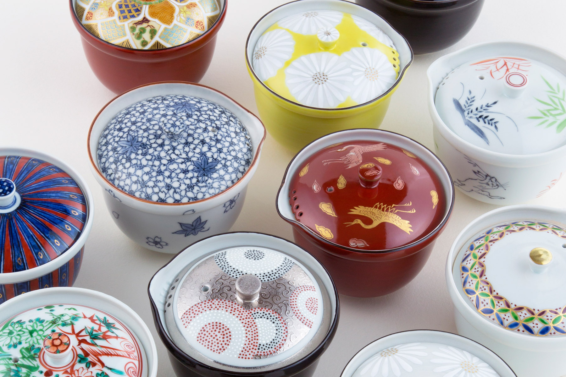 平安三浦竹軒造倣木米翁作蟹文茶銚一双/共