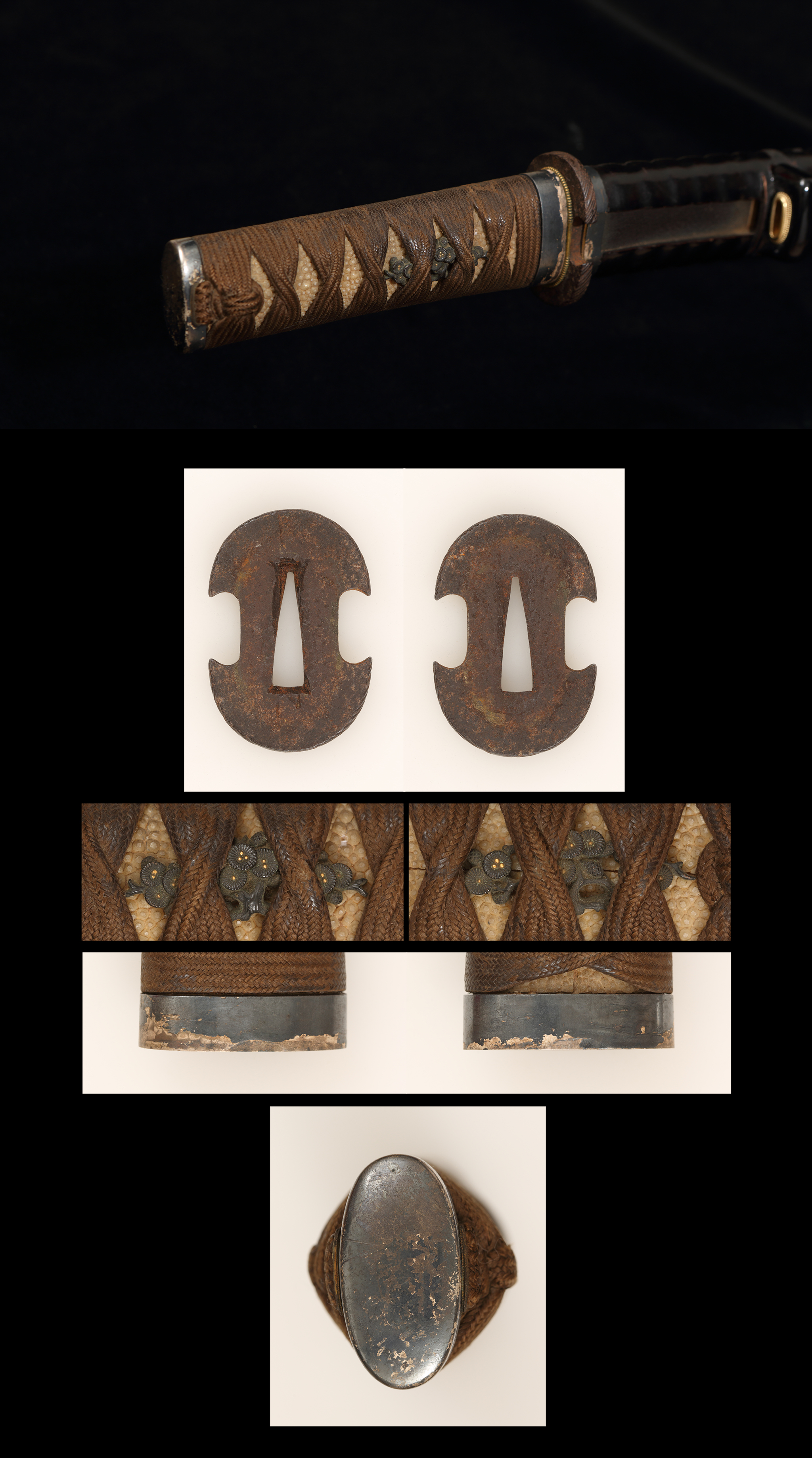 刀剣小町 脇差 無銘(刻印)(出羽守忠秀) 白鞘入 拵付(Wakizashi Kunizane)