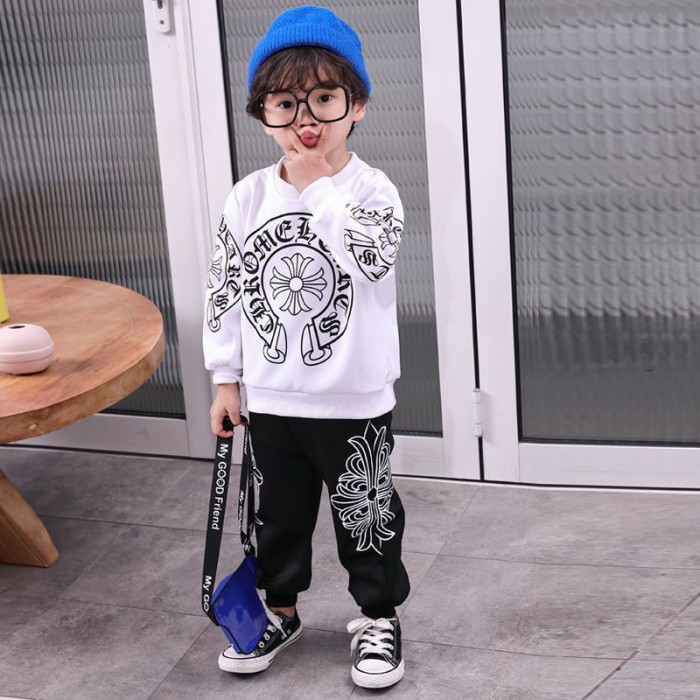 Chrome Heartsスウェット キッズ 上下セット クロムハーツ 裏起毛