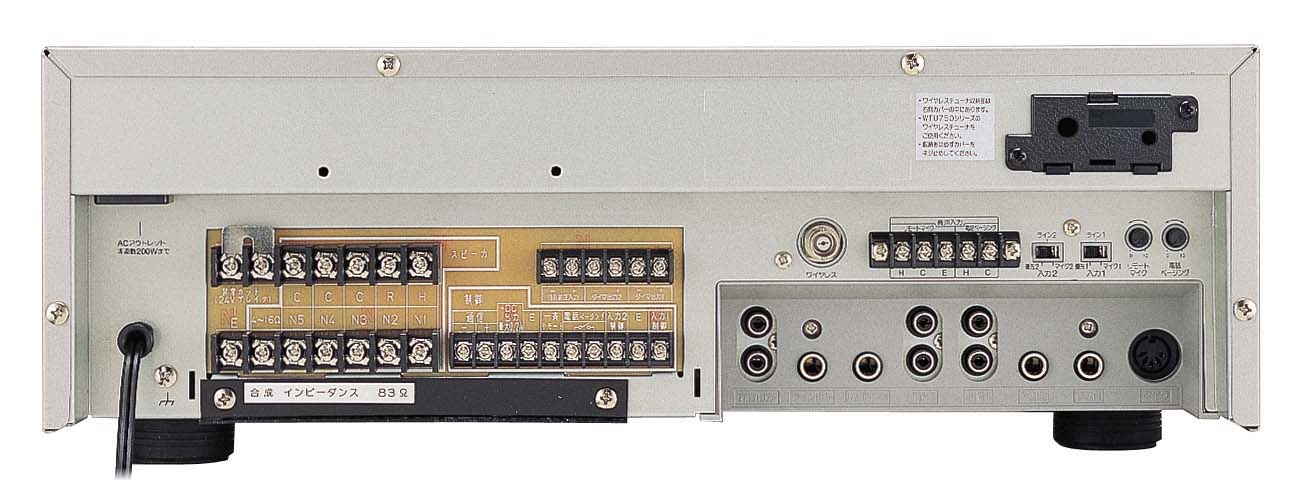 商品データダウンロード:卓上型アンプ 120W 5局 タイマー付 (TA