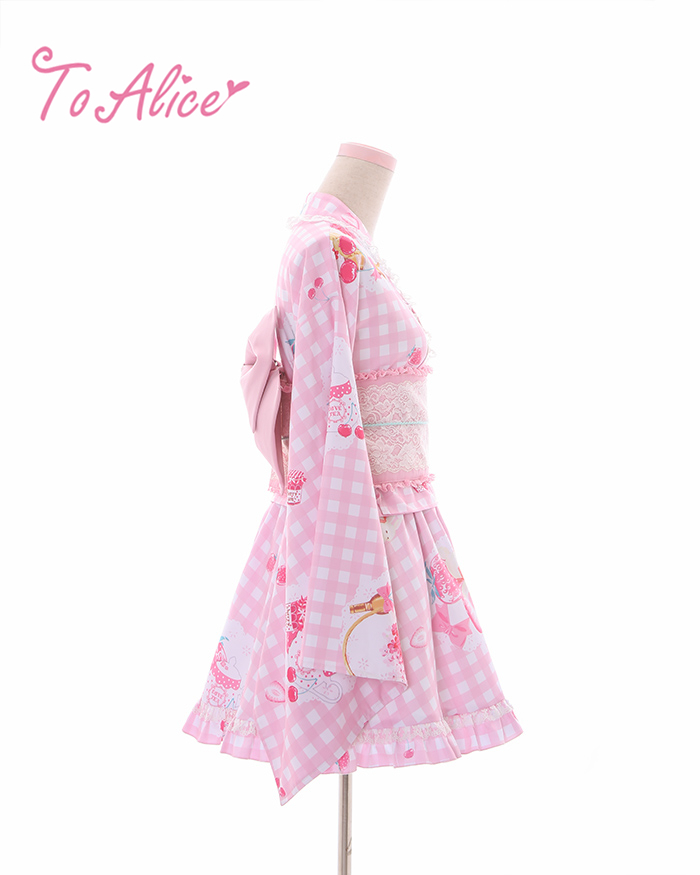 ToAlice】C2167いちごギンガムチェック浴衣セット - To Alice