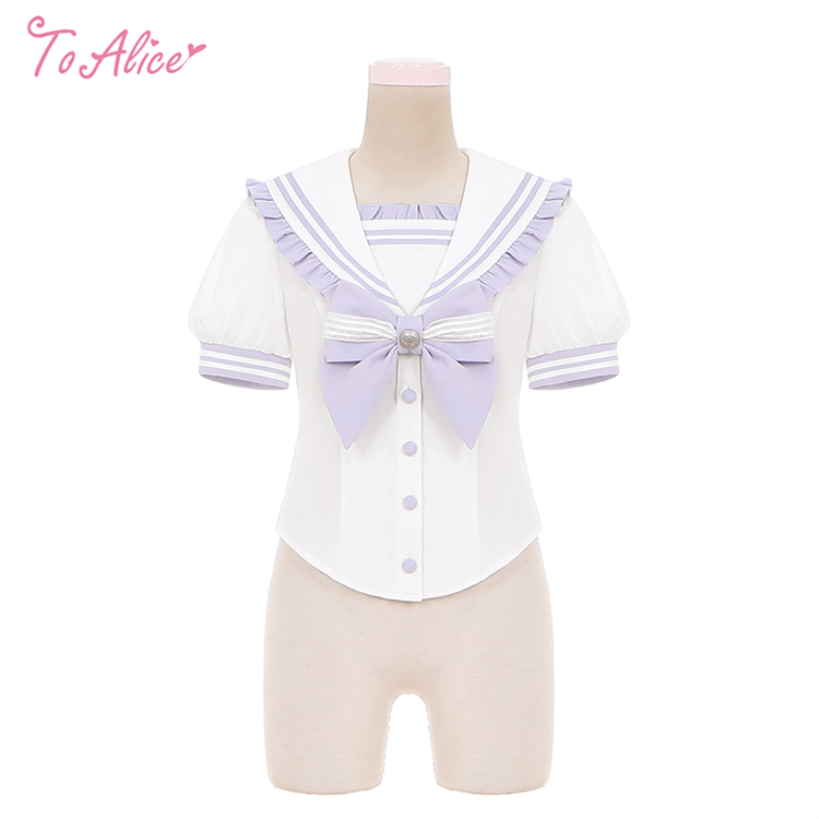 ToAlice】L1400マリンアイドルセーラー半袖ブラウス - To Alice