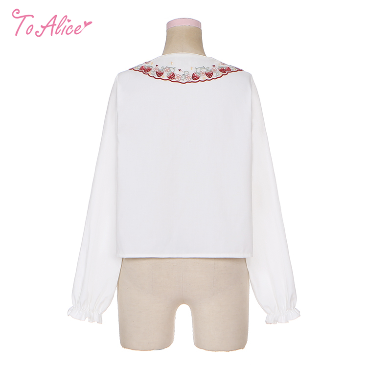 ToAlice】L1484ストロベリーブーケ長袖ブラウス - To Alice