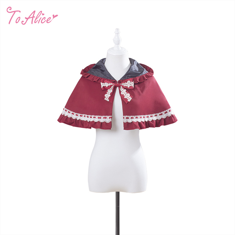 ToAlice】L1542 カントリー風フード付きケープ - To Alice