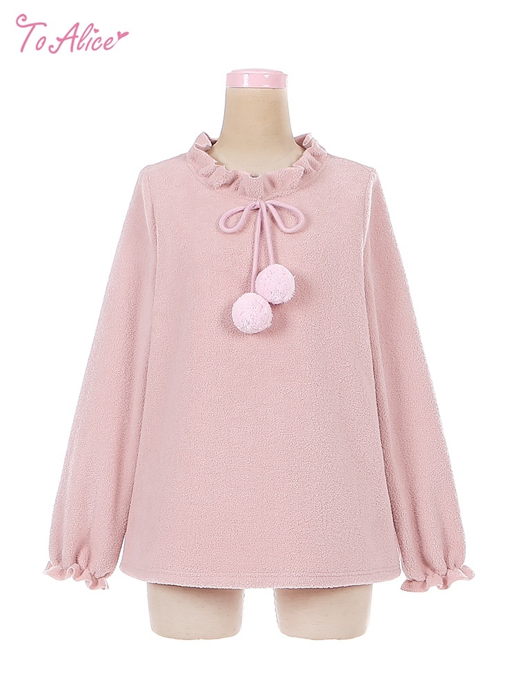 ToAlice】C7436ポンポンリボン付きあったかトップス - To Alice