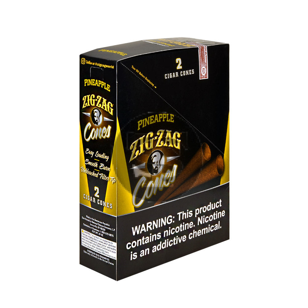 Zig Zag Cigar Cones Pineapple | 15x2pk | TobaccoStock.com