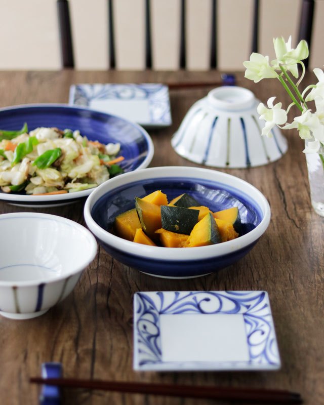 砥部焼の和食器 梅山窯の中鉢 【砥部工房 からくさ】