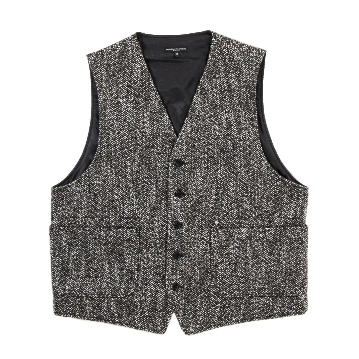 ENGINEERED GARMENTS ODD VEST BROWN / BLACK WOOL HOMESPUN | TODAY