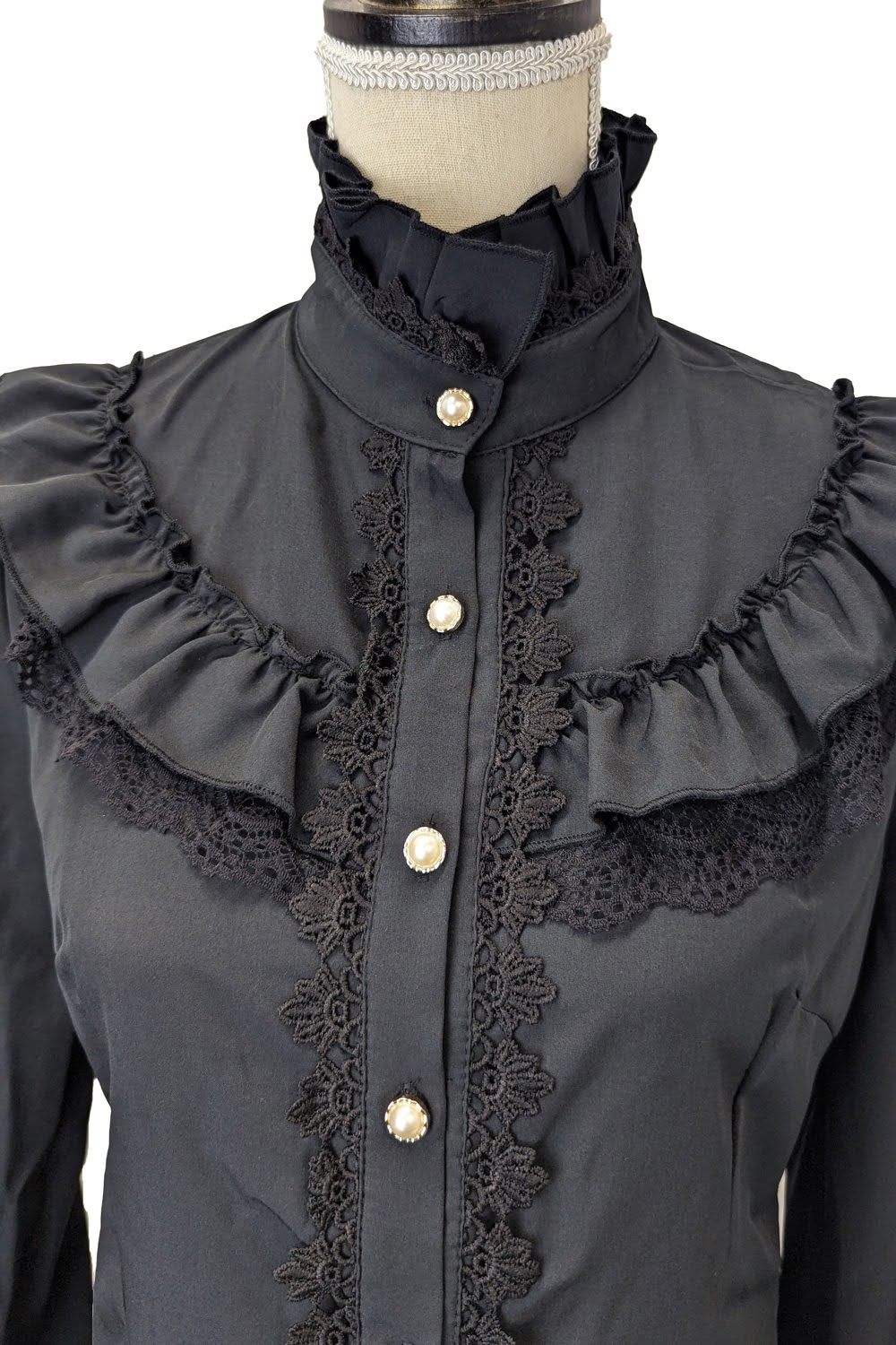 Innocent World 黒編み上げリボンブラウス ロリィタ クラシカル