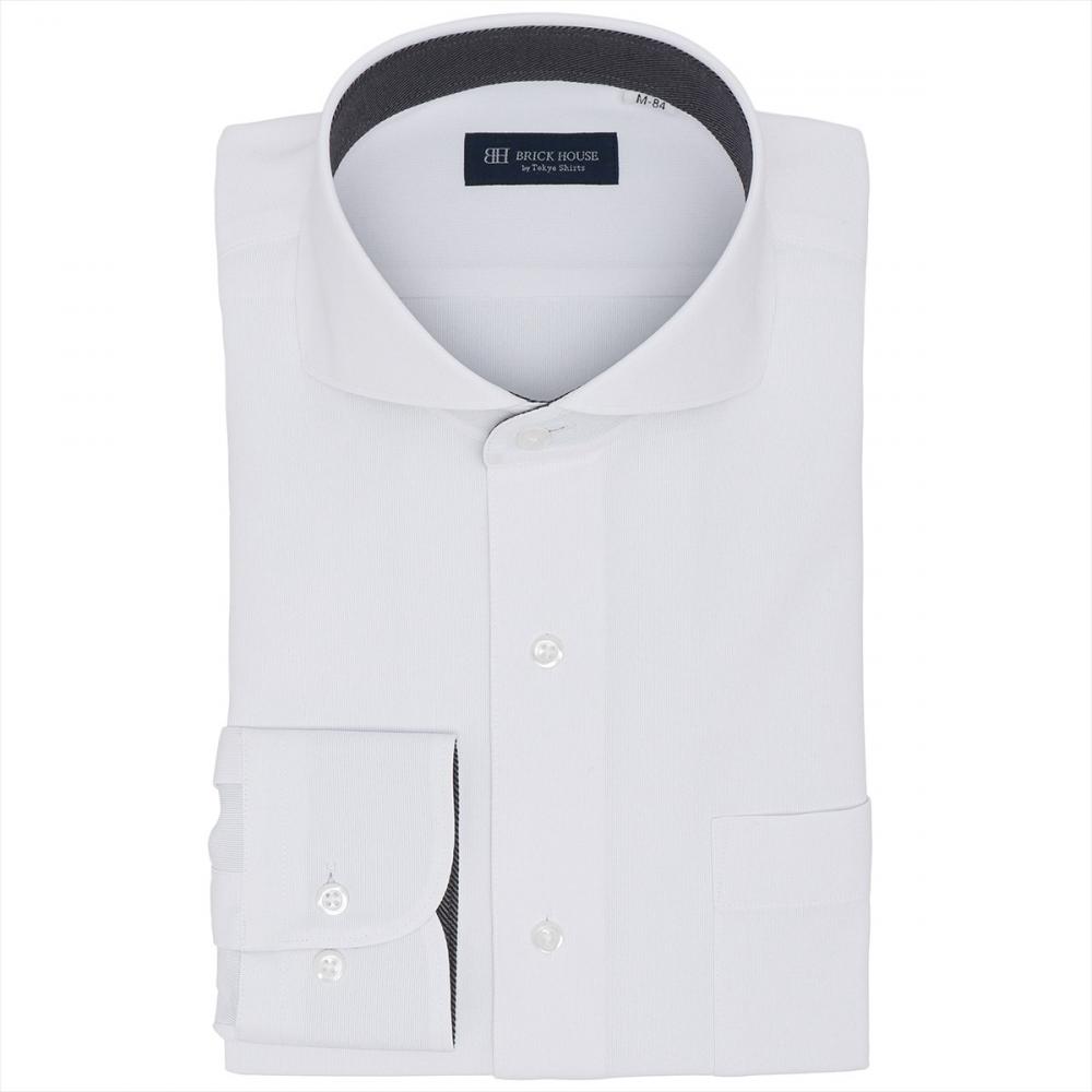 ホリゾンタルワイド 長袖 形態安定 ニットシャツ ストレッチ(S37-80