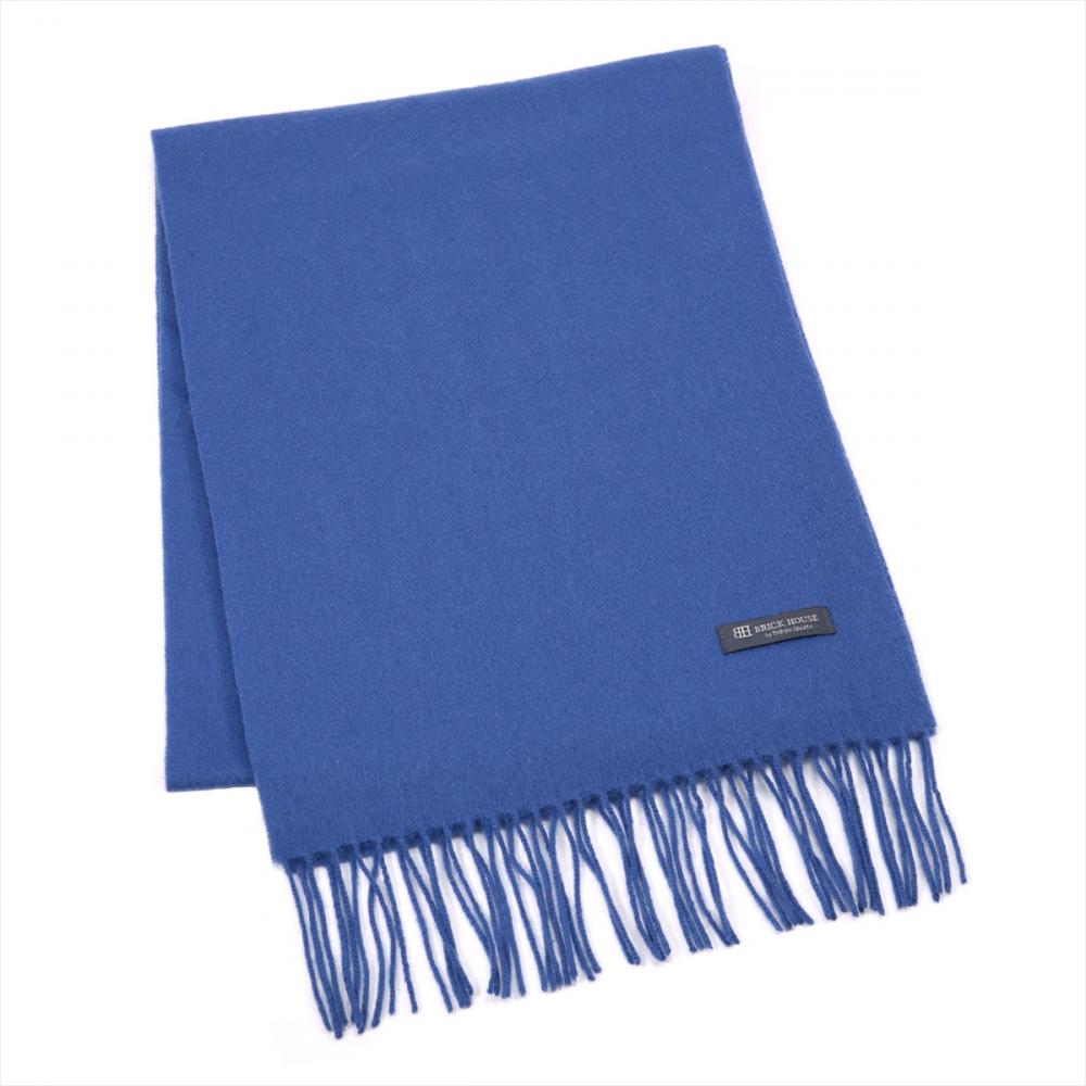 ウール100%マフラー ベーシック メンズ レディース(M00 ブルー): 東京