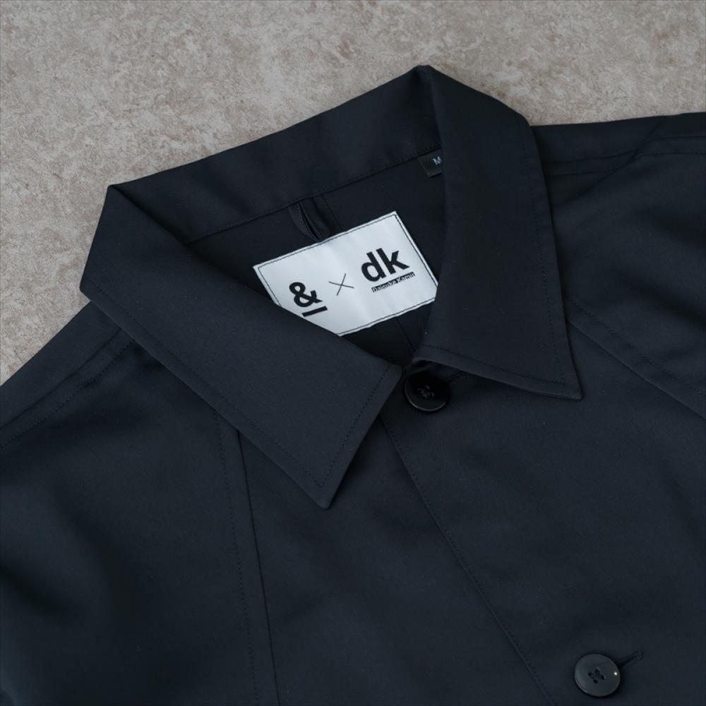 ステンカラーロングシャツ & DAISUKE KAMII＜ブラック＞(S ブラック