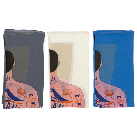 シルクスカーフ BACK TATOO - 横尾忠則オンラインショップ