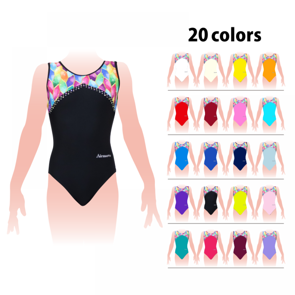 1703(切替ノースリーブレオタード)※返品交換不可|体操競技 女子