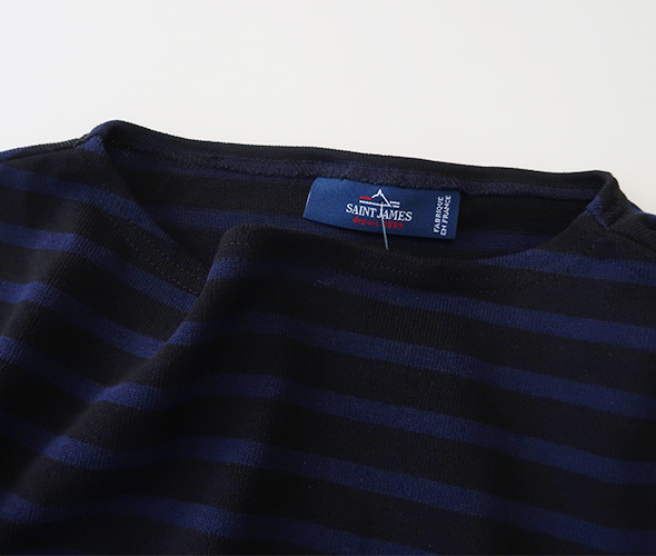 SAINT JAMES - OUESSANT LOOSE - NOIR×NAVY セントジェームス