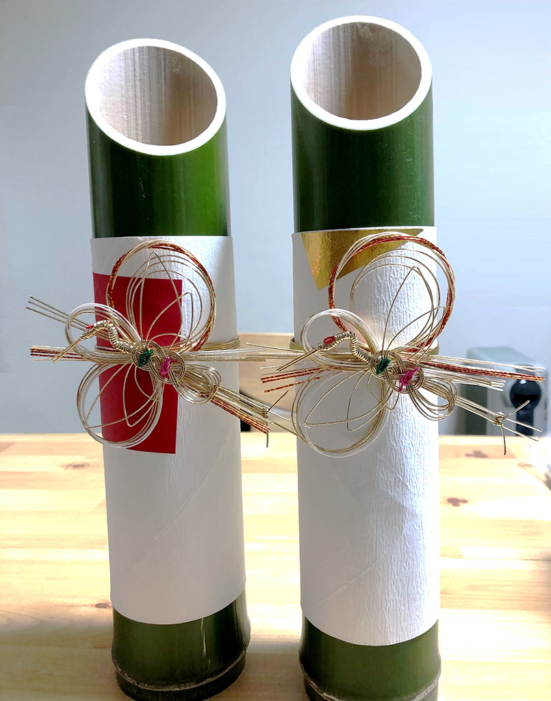 お花の子様「専用画面」香川県産→ 孟宗竹 （お正月用セット）花器