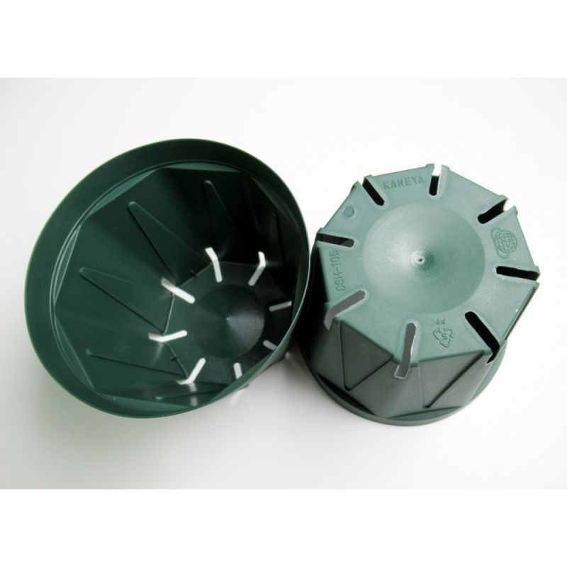 スリットポット 3.5号鉢 CSM-105【100個】モスグリーン｜外径10.5cmx