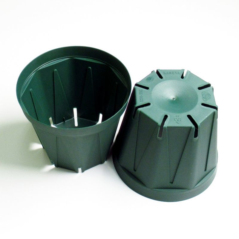 スリットポット 3.5号鉢 CSM-105【100個】モスグリーン｜外径10.5cmx