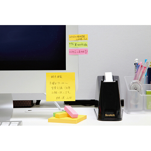 たのめーる】3M ポスト・イット 強粘着ノート 75×75mm ネオンカラー5色