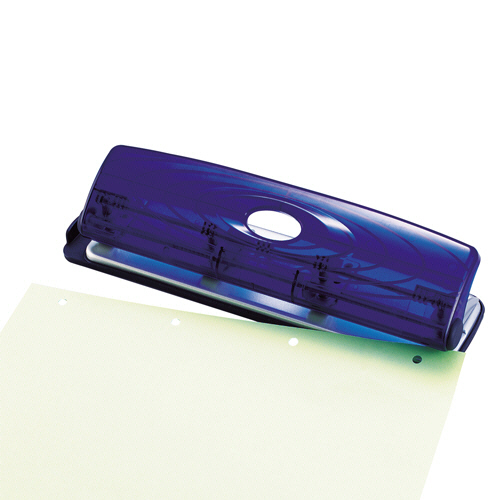 たのめーる】オープン工業 4穴パンチ 11枚穿孔 クリアブルー PU-881 1